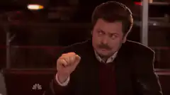Ron Swanson fist pump