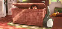 Mei and Totoro in a basket