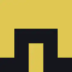 Yellow and Black Abstract Shape