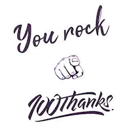 You rock 100 thanks fist bump
