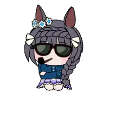 Chibi horse girl with sunglasses