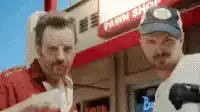 Hank and Jesse dance at the pawn shop