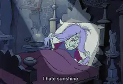 Vampire girl hates sunshine