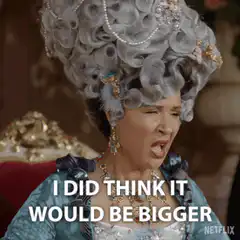 Queen Charlotte disappointed face