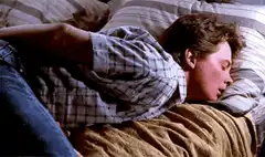 Michael J. Fox sleeping and waking up