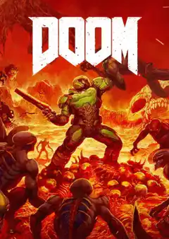 Doom Slayer surrounded by demons