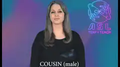 ASL sign for cousin male