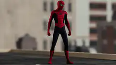 Spider-Man standing on rooftop