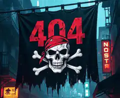 404 Skull Banner Glitch