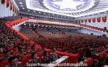 North Korean military audience clapping