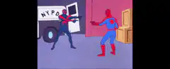 Spider-Man and NYPD officer standoff