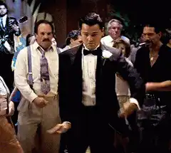 Leonardo DiCaprio dancing at a party