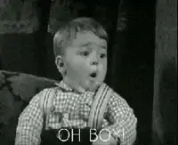 Baby boy says oh boy