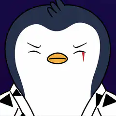 Penguin Poseidon with trident