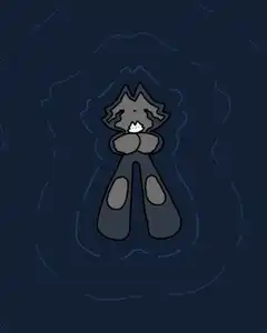 shivering cartoon character in cold