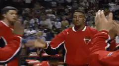 Scottie Pippen blowing a kiss