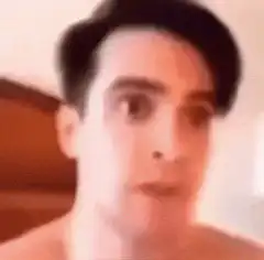 Man making funny faces
