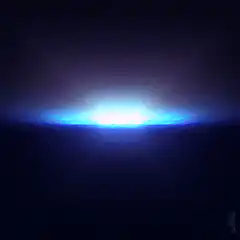 Blue light flare effect