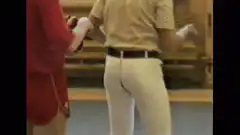 man in white pants dancing
