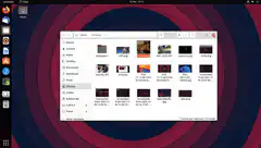 Ubuntu file manager opens burning cat image