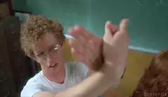 Brendon Miller high fives