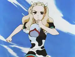 Cowgirl character running
