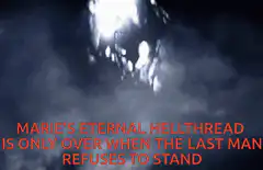 Master Chief stands in a stormy landscape