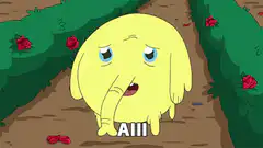 Crying yellow elephant AIII
