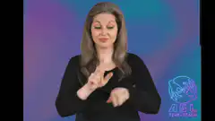 Woman signing ASL term