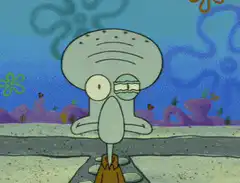 Squidward Squinting