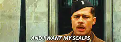 Brad Pitt And I Want My Scalps