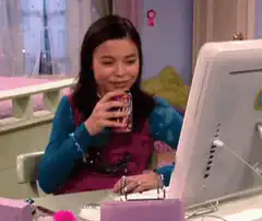 Miranda Cosgrove drinking and saying interesting