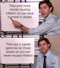 John Krasinski explains inflation and capital gains tax