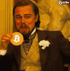 Leonardo DiCaprio holding Bitcoin