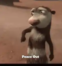 Sid from Ice Age peace out