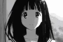anime girl smiling