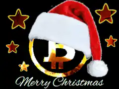 Bitcoin Santa with Merry Christmas