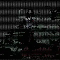 Matrix code reveals angel statue