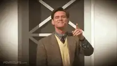 Jim Carrey pointing and laughing