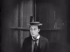 Buster Keaton wide-eyed stare