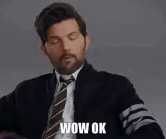 Adam Scott Wow Ok Reaction