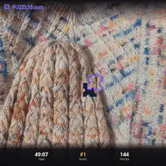 Knitted sweater puzzle game