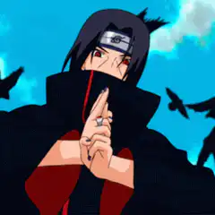 Itachi Uchiha with crows