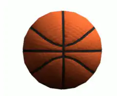 Basketball with smiley face