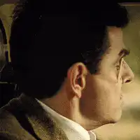 Mr. Bean with toothpicks on his nose