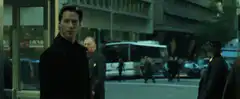 Neo looking around in The Matrix