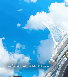 You're out of usable Pokemon! You blacked out.