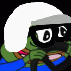 Pepe driving a car