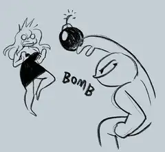Woman kicks bomb from hand