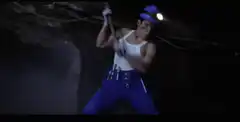 Miner dancing with pickaxe